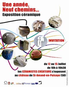 Grès Puisaye : exposition céramistes créateurs de l'EMA-CNIFOP